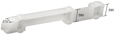 Strybuc Industries CRL Left Hand Slide Bolt - .270&quot; Width; .590&quot; Height - Package | SB250LK