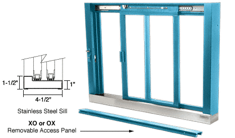 C.R. Laurence CRL Kynar Painted Self Closing Deluxe Sliding Service Windows With Stainless Steel Sill | SCDW1803K