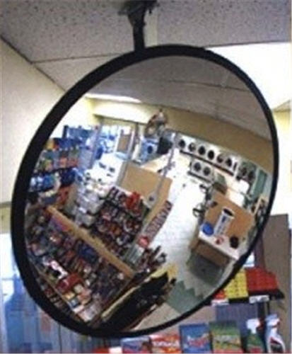 26&quot; Polycarbonate Indoor Convex Mirror with Hardboard Back and Z Bracket | SCVI26ZPC