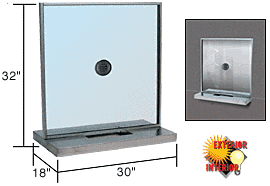CRL Satin Anodized Cashier Window Unit | SCW103N
