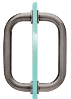 CRL 6&quot; Gun Metal Tubular Back-to-Back 3/4&quot; Diameter Shower Door Pull Handles | SDPR6GM