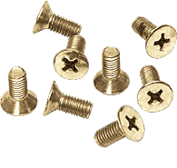 CRL Polished Brass Phillips 6 mm x 15 mm Cover Plate Flat Head Screws - Package | P615BR