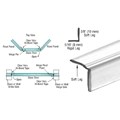 CRL Translucent Vinyl Edge "L" Seal for 3/8" Maximum Gap - 95 in long