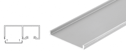 C.R. Laurence CRL Satin Anodized Snap-In Filler Strip for Sliding Door Pocket - 10 Ft. Long | SDTTF1SA