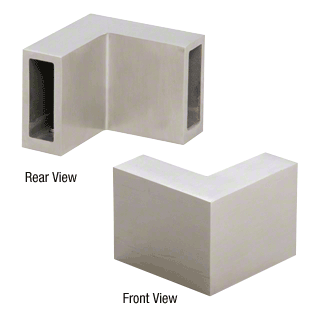 CRL Brushed Stainless Steel 90 Degree Door Connector Bracket for Serenity Sliding Doors | SERC2BS | SERC2BS