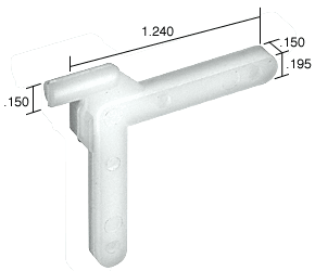 C.R. Laurence CRL Swivel Key - 1.24&quot; Leg; .15&quot; Width - Bulk 100 Pack | SK205B