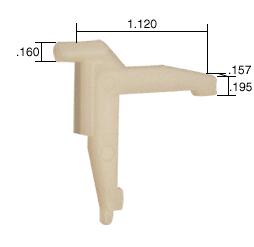 C.R. Laurence CRL Swivel Key - 1.12&quot; Leg; .157&quot; Width - Bulk 100 Pack | SK215B