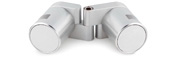 Standoff Fixed Hinge with Edge Grip &amp; Disc Cap- 1&quot; Diameter, Holds 1/4&quot; Thick Materials | GSOA1HE250