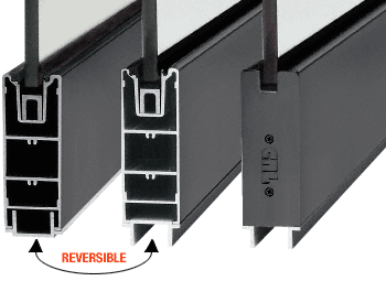 C.R. Laurence CRL 120&quot; Black Anodized 6&quot; Square Sidelite Rails | SR6SBL3812SL