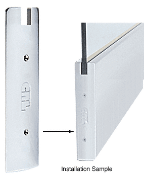 C.R. Laurence CRL Polished Stainless 10&quot; Square End Cap for Sidelite Rail- 3/4&quot; Glass | SREC10SPS34