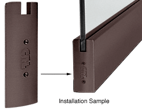 C.R. Laurence CRL Oil Rubbed Bronze 6&quot; Square End Cap for 3/4&quot; Glass Sidelite Rails | SREC6S0RB34