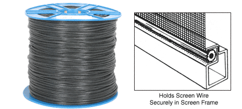 .170&quot; Black Screen Retainer Spline Serrated, Bulk 15 Lb Roll | SSBL170B | SSBL170B