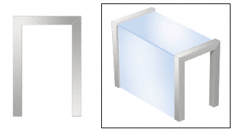 C.R. Laurence CRL Brite Anodized Sculptured Series Custom Size Front-Enclosed Sneeze Guard | SSG35BA