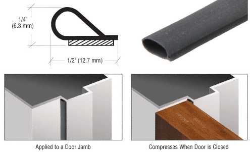 C.R. Laurence CRL Black Self-Adhesive Weatherstrip - 100 ft. Roll  | SW250BLC