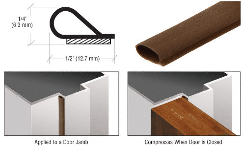 C.R. Laurence CRL Brown Self-Adhesive Weatherstrip - 500 ft. Roll  | SW250BRB