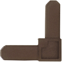 C.R. Laurence CRL 3/8&quot; Bronze Square Cut Frame Corner - 100 pack | SWSC38BRZ