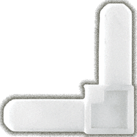 C.R. Laurence CRL 7/16&quot; White Square Cut Frame Corner - 100 pack | SWSC716W