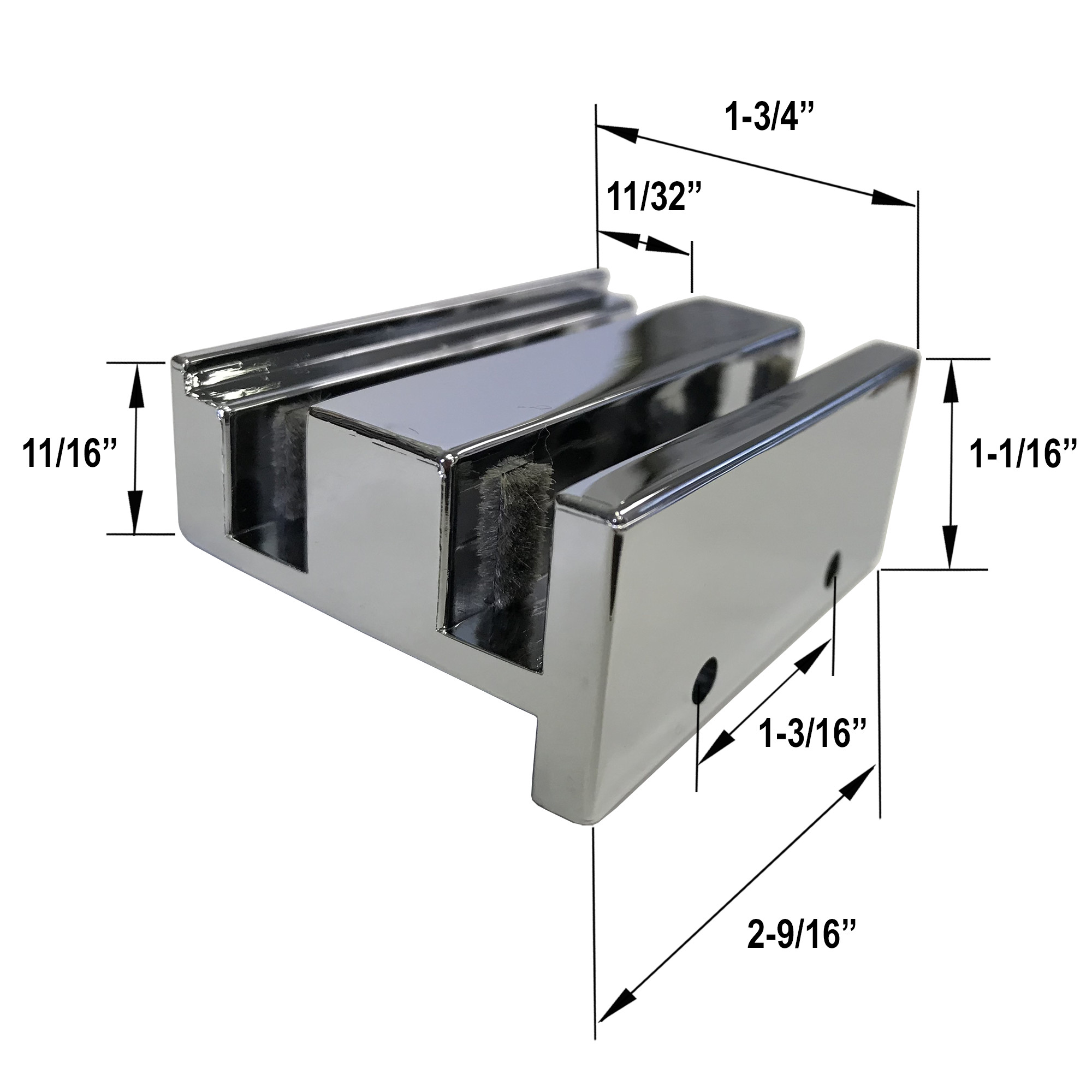 Gordon Glass&#153; Universal Frameless Shower Door Guide for 3/16&quot;, 1/4&quot; and 5/16&quot; Glass. | LOTA