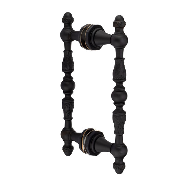 Sonata 6&quot; Back-to-Back Double Sided Decorative Pull -  Matte Black | SO6DPDMB