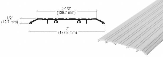 C.R. Laurence CRL Aluminum Saddle Threshold 7&quot; Wide 1/2&quot; High - 36-1/2 in long  | TH017A36