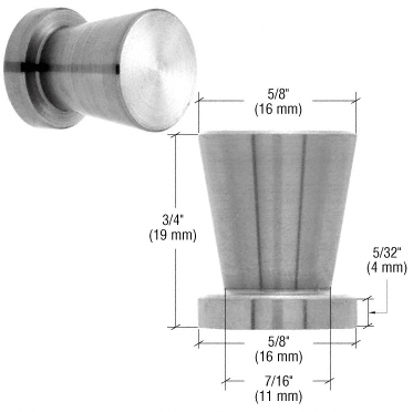 C.R. Laurence CRL Brushed Stainless Steel U.V. Bond Door Knob | UV6256