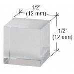 C.R. Laurence CRL 1/2&quot; UV Bond Square Crystal Shelf Support | UVSQ12