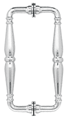CRL Polished Chrome 8&quot; Victorian Style Back-to-Back Pull Handle | V1C8X8CH