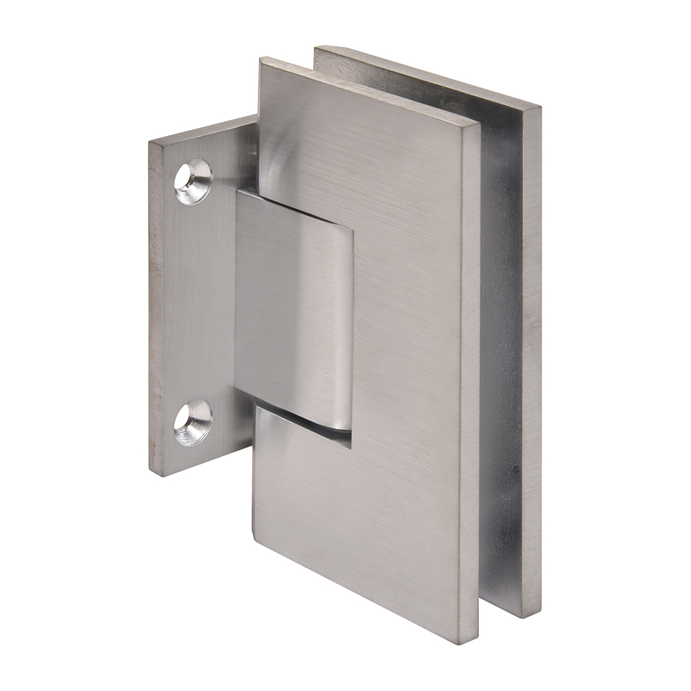 CRL Vienna 074 Series Brushed Chrome Short Back Plate Wall Mount Shower Door Hinge | V1E074BCH
