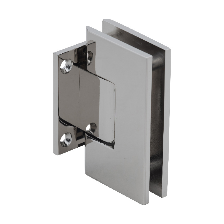 CRL Vienna 074 Series Polished Nickel Short Back Plate Wall Mount Shower Door Hinge | V1E074PN