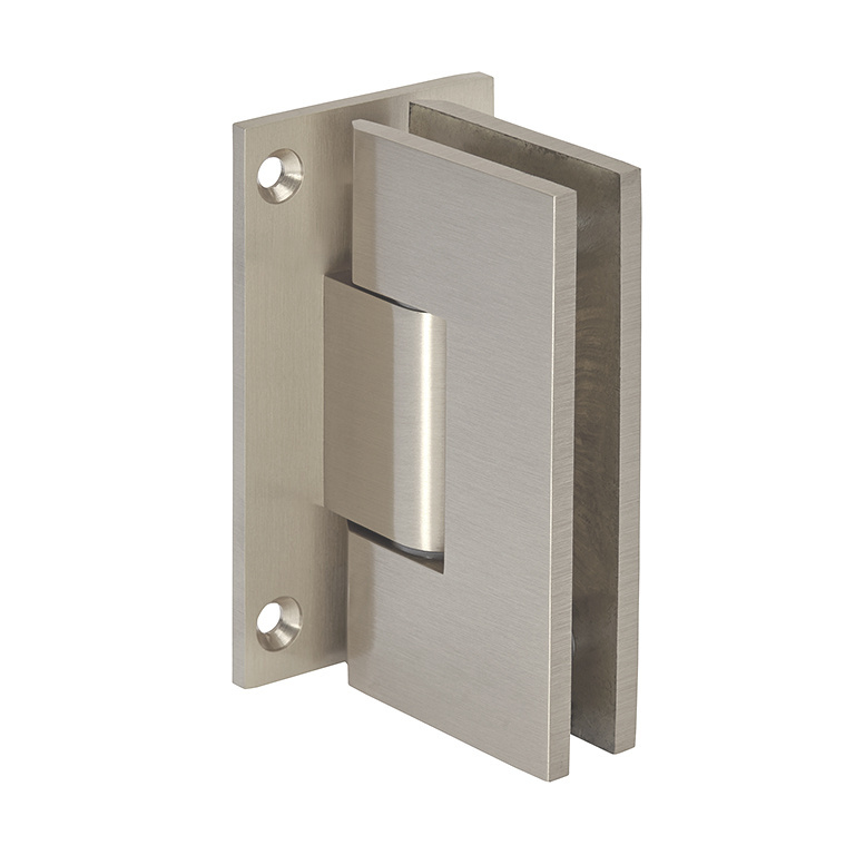 CRL Vienna 537 Series Brushed Nickel Wall Mount Shower Door Hinge with Internal 5 Degree Pin | V1E537BN