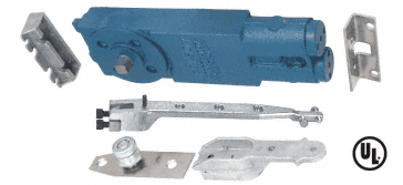 C.R. Laurence CRL Jackson Adjustable Spring Power 90 Degree Hold-Open Overhead Concealed Door Closer With &quot;P&quot; Hardware Package For One Inch Top Rail - REPLACEMENT PART 21101AP20 | V90H0P