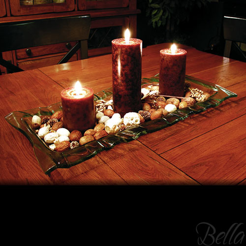 Venetian Cast Glass Rectangle Platter - Deep Safari Edge Series - Medium | VCG2022ML