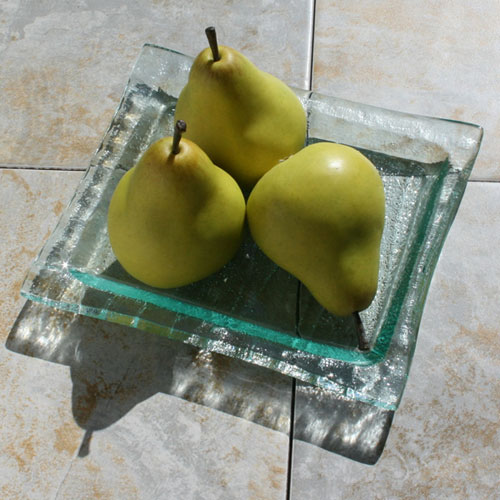 Venetian Cast Glass Rectangle Platter - Sweep Series - Medium | VCG2262ML