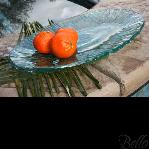 Venetian Cast Glass Oval Platter - Starburst Series - Large | VCG3223ML
