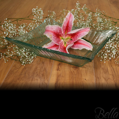 Venetian Cast Glass Starburst Square Bowl - Large | VCG4623