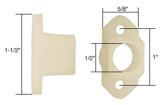 C.R. Laurence CRL Nylon Torque Bar Bearing with Flush Back | WCM1770