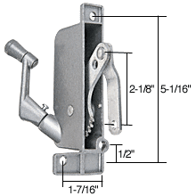 CRL Left Hand Awning Window Operator for Superior 2-1/8&quot; Link Arm | WCM233 | WCM233
