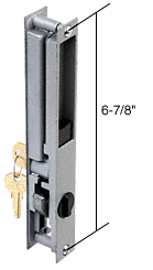 Keyed Flush Mount Sliding Glass Door Handle Set 6-7/8&quot; Screw Holes for Daryl PR300 Doors | WCM940