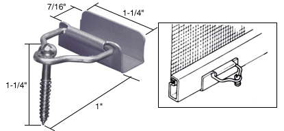 C.R. Laurence CRL Gray Slip-On Bail Latch With Screw - Bulk Package | WSC202GRY