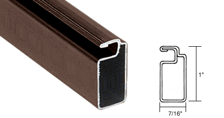 C.R. Laurence CRL Bronze 1&quot; X 7/16&quot; Roll Formed Aluminum Screen Frame - 12 ft long | WSF17BRZ