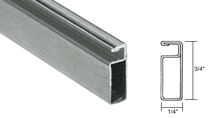 C.R. Laurence CRL Mill Finish 3/4&quot; x 1/4&quot; Roll Formed Aluminum Screen Frame - 12 ft long | WSF344M