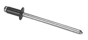 C.R. Laurence CRL Black 1/8&quot; Diameter, 1/16&quot; to 1/8&quot; Grip Range Aluminum Rivet with Aluminum Mandrel in Packs of 1000 | ABA42BLPK
