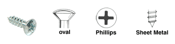 C.R. Laurence CRL 8 x 1/2&quot; Oval Head Phillips Sheet Metal Screws - Chrome - Box of 100 | AV2707