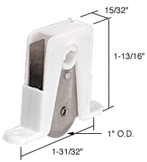 C.R. Laurence Screen Door Roller for Andersen Doors, 1&quot; Diameter, Stainless Steel, Ball Bearing Center Groove, Spring Tension - Package | B751