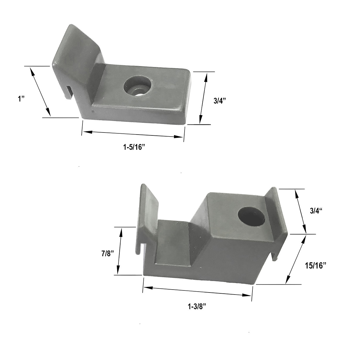 Gordon Glass&#153; Jamb Guides and Bumper for Sliding Shower Doors, Gray - Kit | SDJBGRY