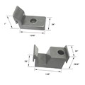 Gordon Glass&#174; Gray Jamb Guide and Bumpers for Sliding Shower Doors - Kit