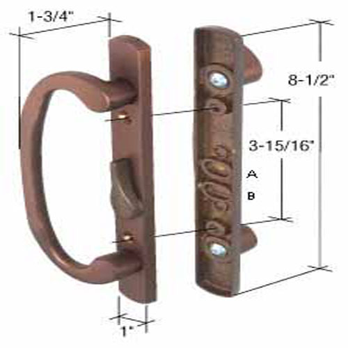 Sliding Glass Patio Door Hardware&#0058; Mortise Locks, Handles Sets, Pulls | C1281