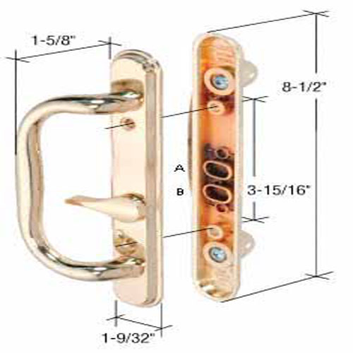 Sliding Glass Patio Door Hardware&#0058; Mortise Locks, Handles Sets, Pulls | C1287