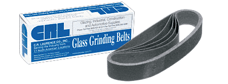 C.R. Laurence CRL 1-1/8&quot; x 21&quot; 600 Grit Portable Glass Grinding Belt - 10 pack | CRL118X21600X