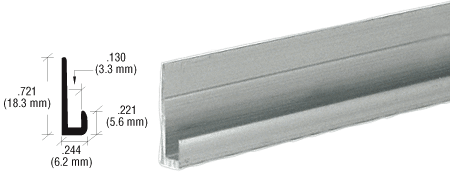 C.R. Laurence CRL Satin Anodized Aluminum 1/8&quot; &quot;J&quot; Channel - 12 ft Long | D18A